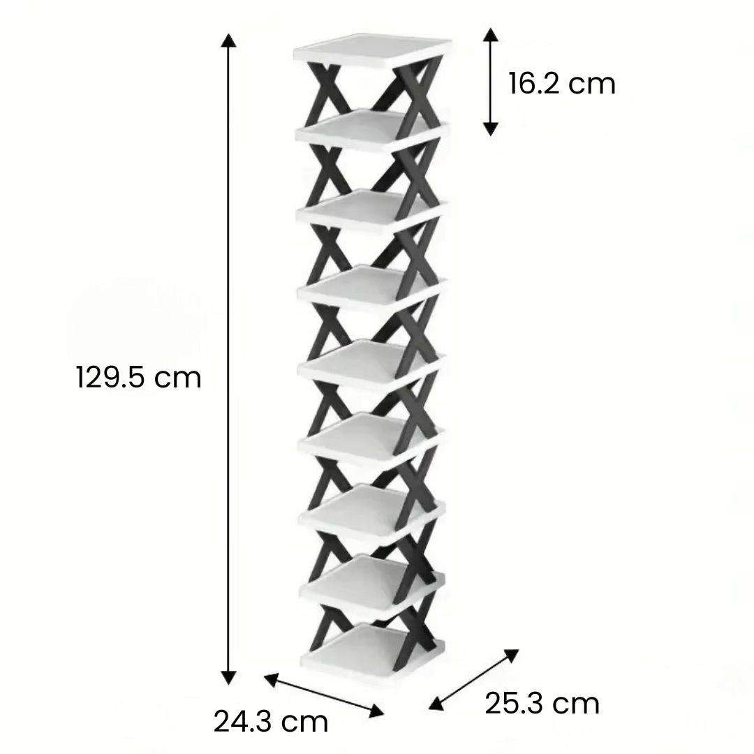 Slim Shoe Organizer - Vertical Shoe Rack for Space Saving | elesira