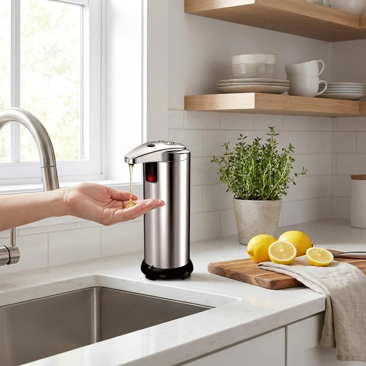 Smart Touchless Soap Dispenser with Infrared Sensor Technology | elesira