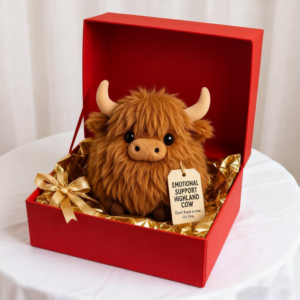 Soft Highland Cow Plush Toy – Comfort Companion | elesira