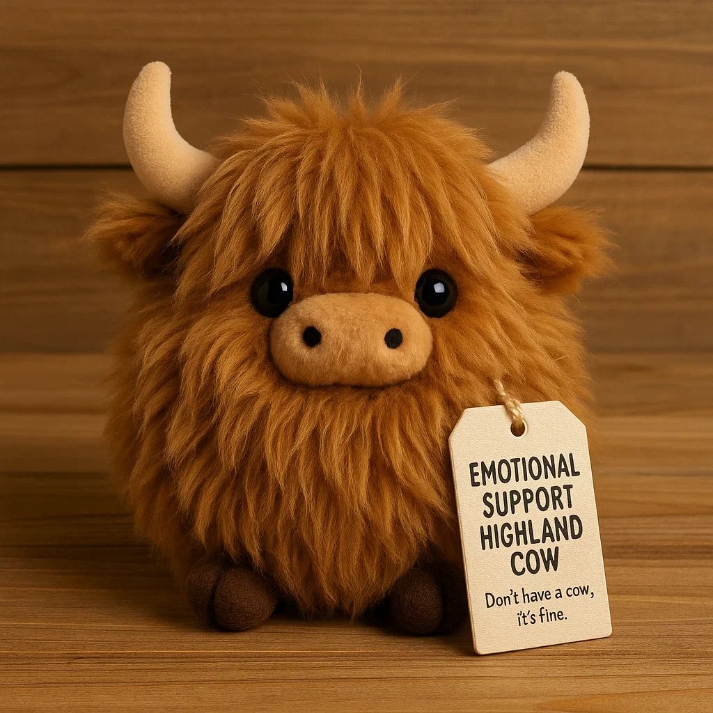 Soft Highland Cow Plush Toy – Comfort Companion | elesira
