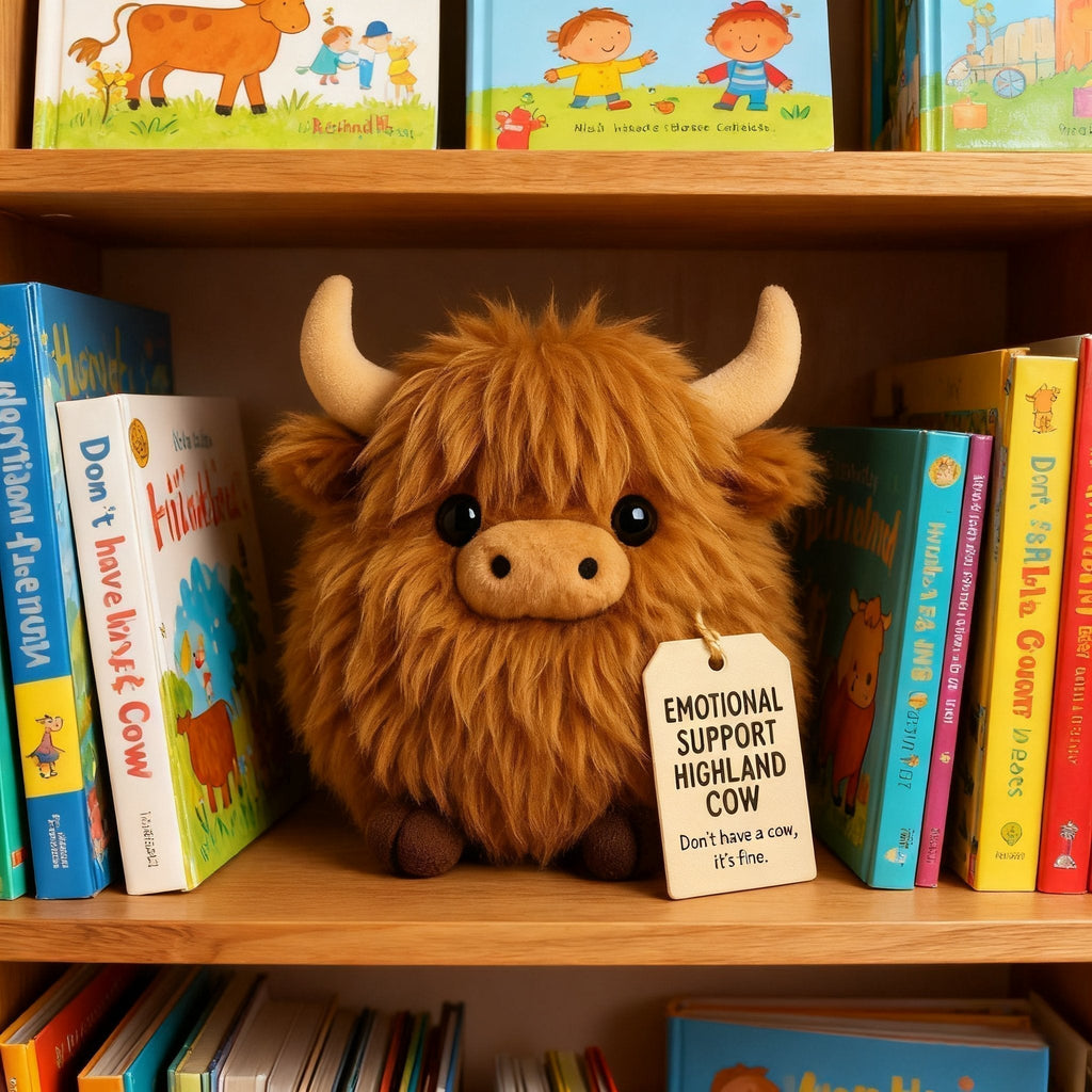 Soft Highland Cow Plush Toy – Comfort Companion | elesira