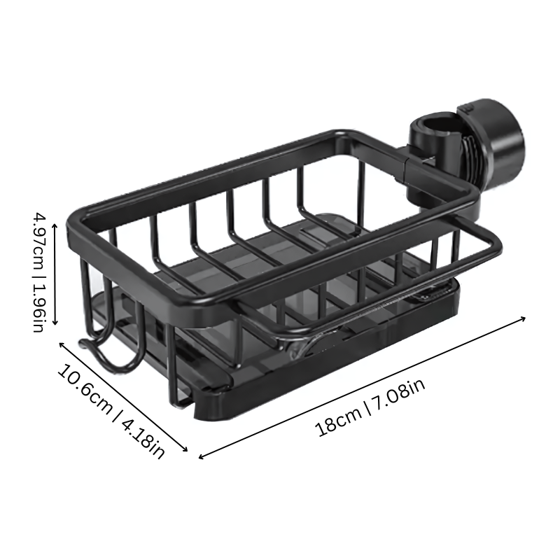 Organizer intelligente per lavello - elegante soluzione nera e argentata | elesira