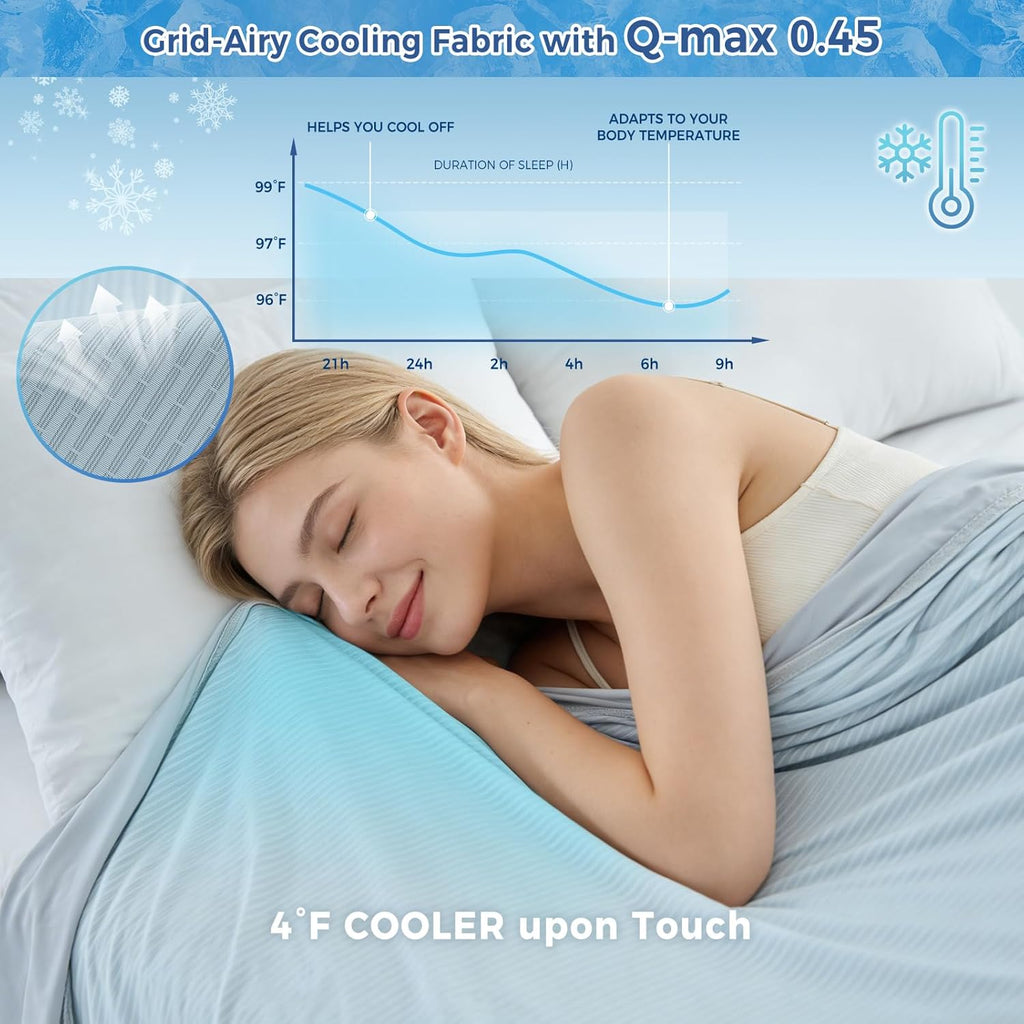 بطانية Chill Comfort قابلة للعكس لمحبي النوم في الأجواء الحارة مع تبريد ومساميّة - Elesira