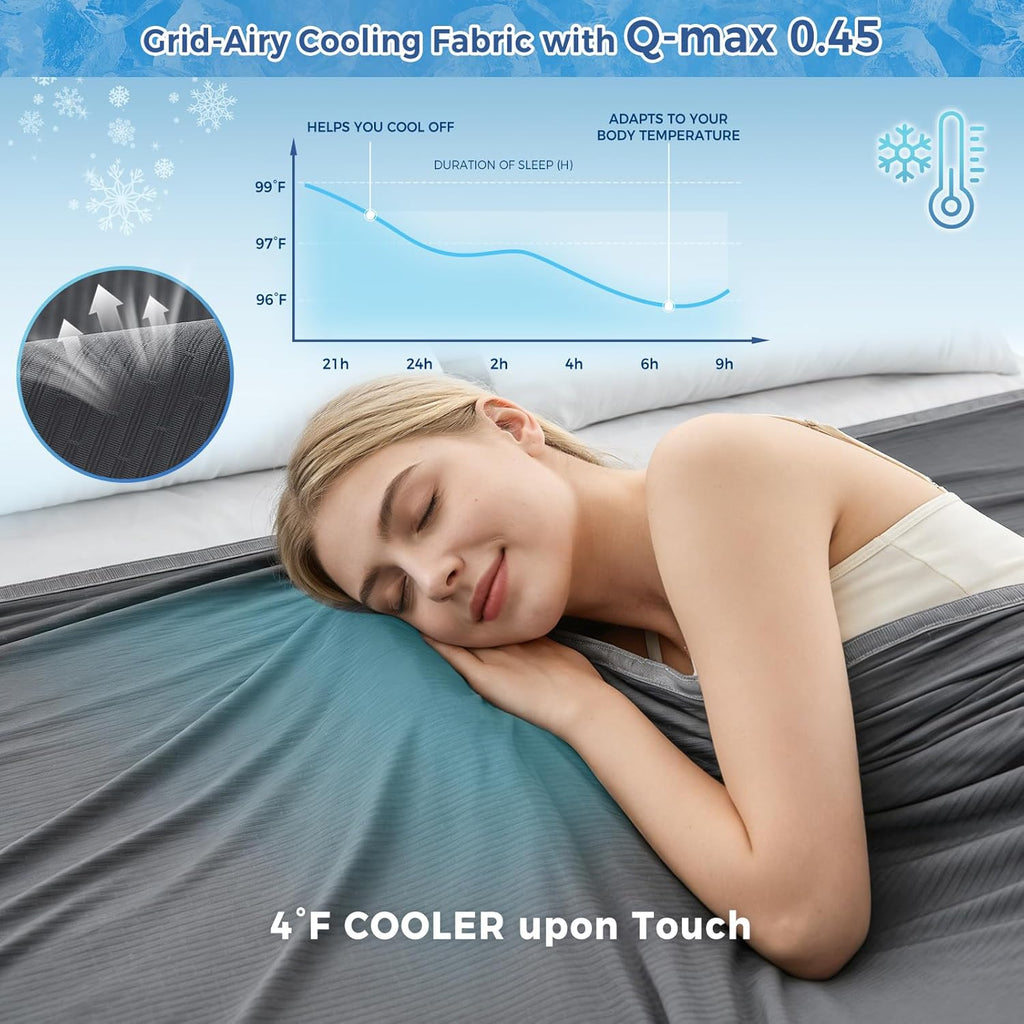 بطانية Chill Comfort قابلة للعكس لمحبي النوم في الأجواء الحارة مع تبريد ومساميّة - Elesira