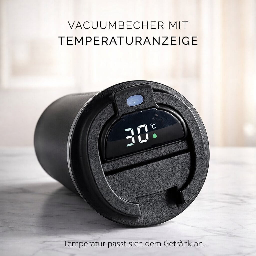 Mug de voyage intelligent avec affichage de la température - Articles de boisson en acier | elesira