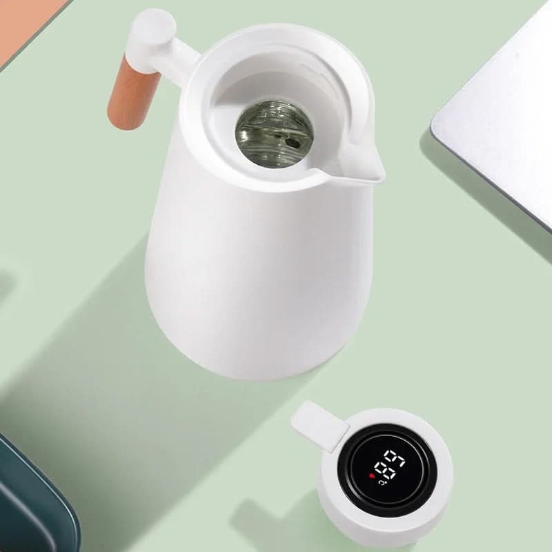 Smart Insulated Carafe with Digital Temperature Indicator - 1L Beverage Jug for Hot & Cold Drinks | elesira