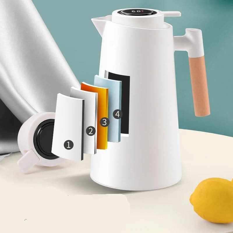 Smart Insulated Carafe with Digital Temperature Indicator - 1L Beverage Jug for Hot & Cold Drinks | elesira