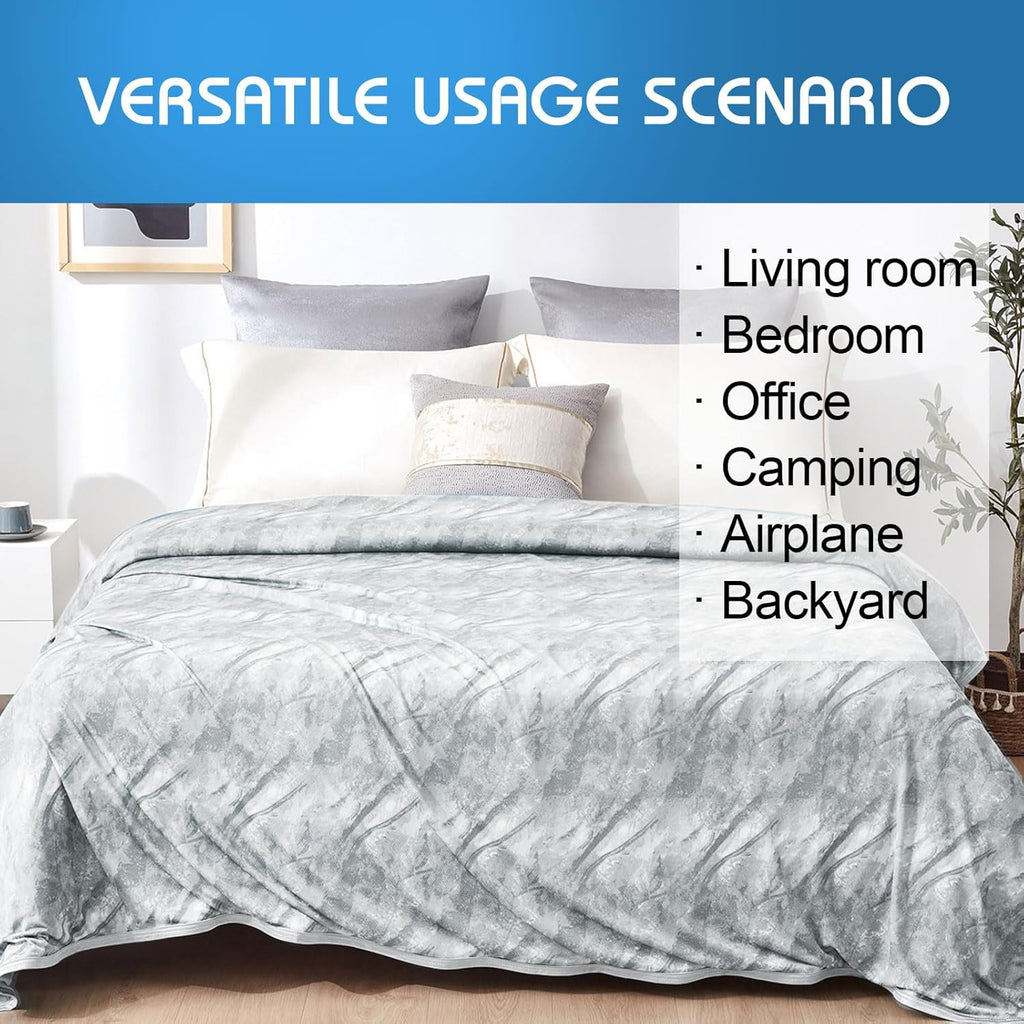 שמיכת טלוויזיה מקררת Coastal Comfort עם קירור דו-צדדי ונשימה טובה עבור מי שסובלים מחום בזמן השינה - Elesira