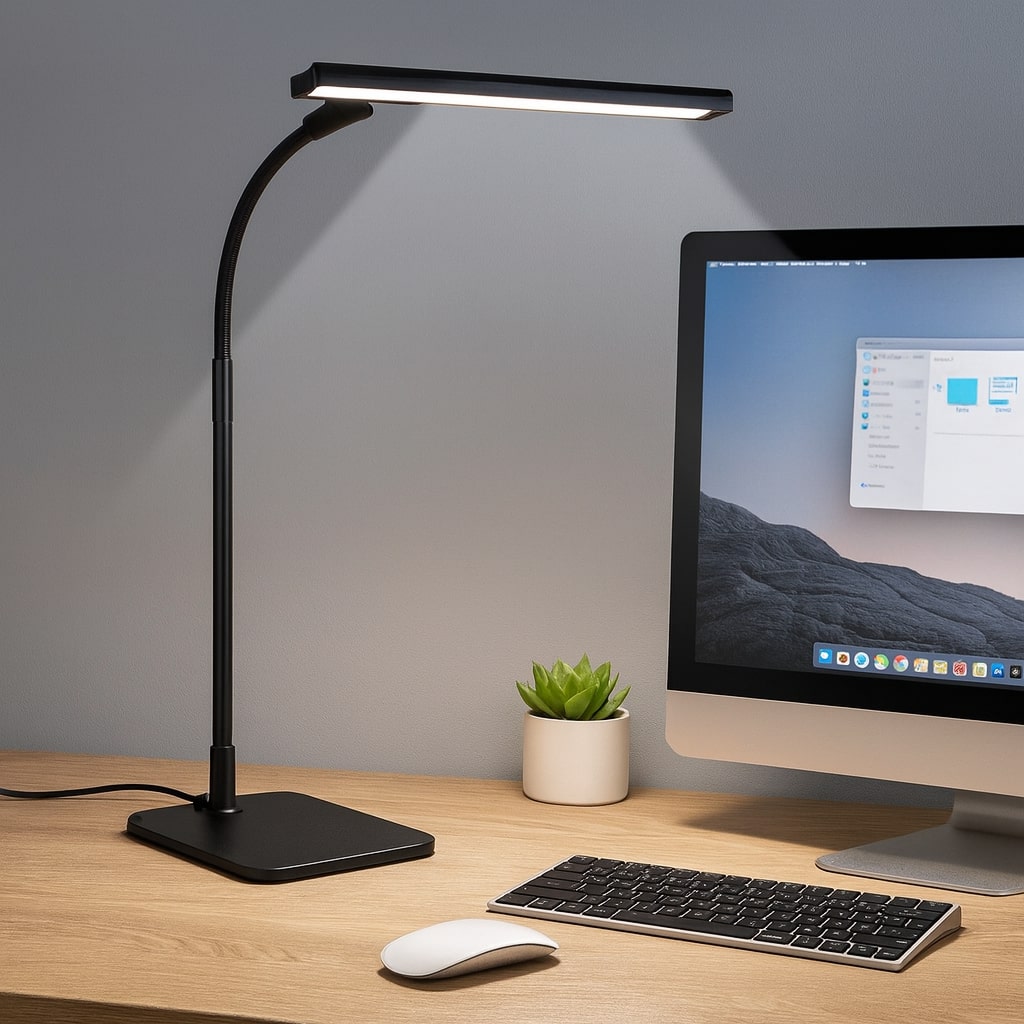 Lampe de bureau LED polyvalente à luminosité réglable | elesira