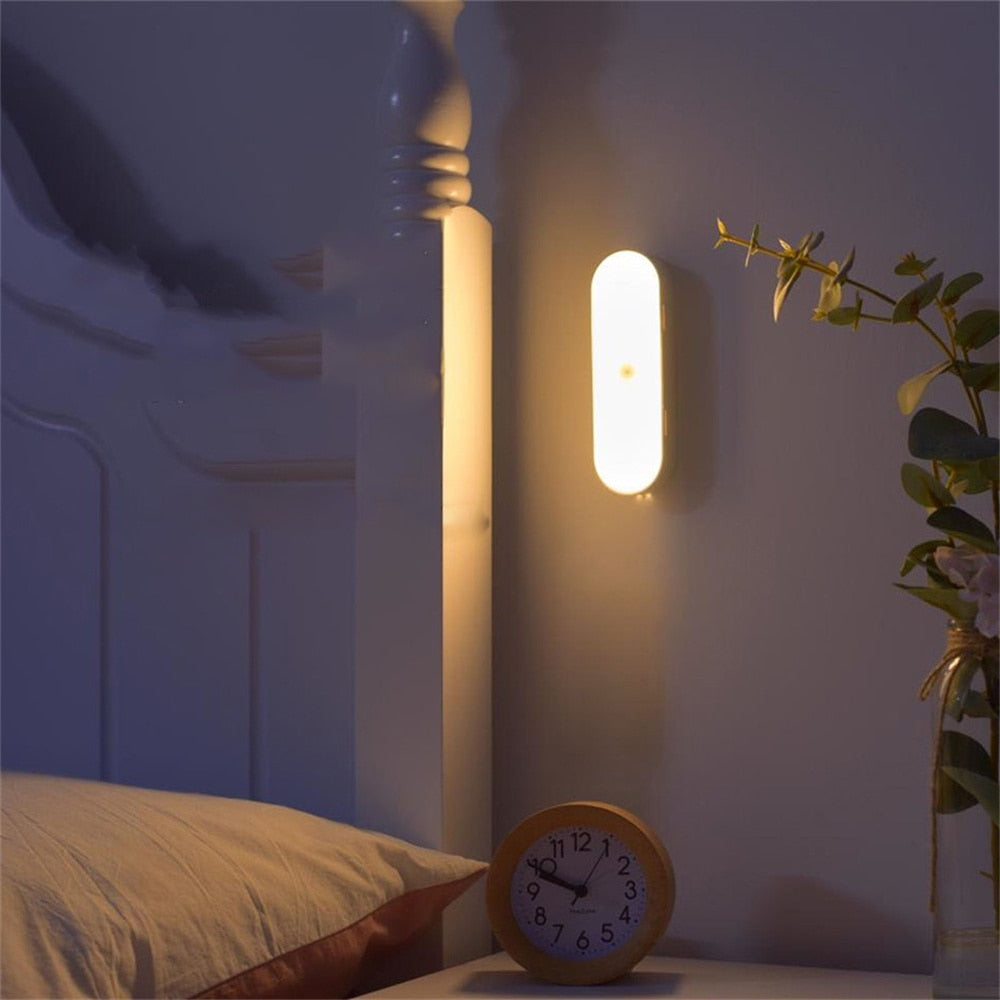 Smart Wireless Motion-Sensing Wall Light - Rechargeable Night Lamp | elesira