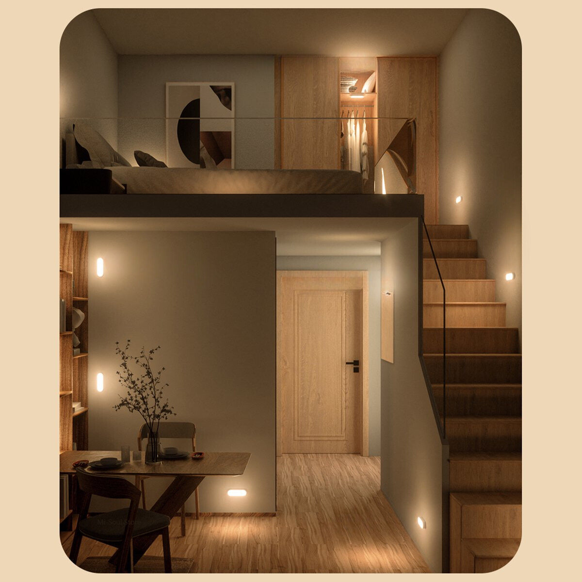 Smart Wireless Motion-Sensing Wall Light - Rechargeable Night Lamp | elesira