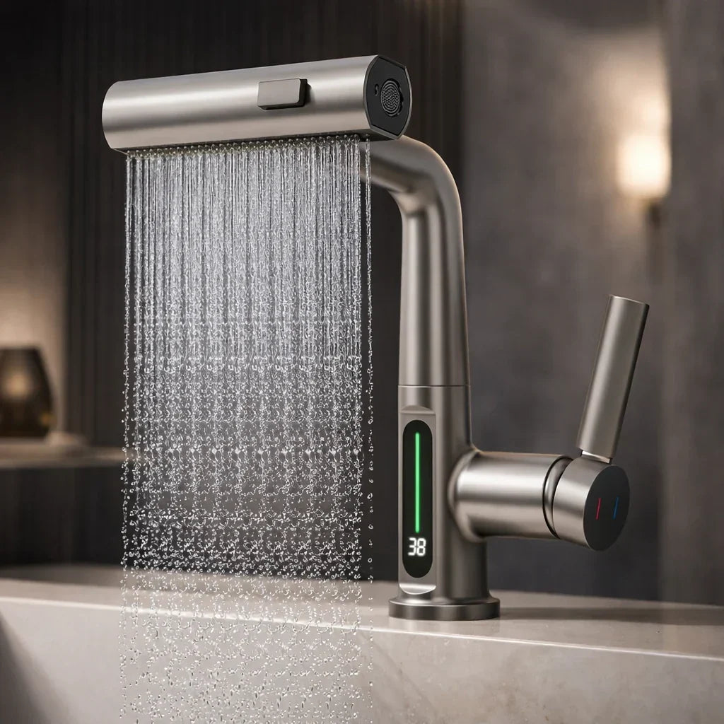 Μπαταρία κουζίνας πολλαπλών χρήσεων με οθόνη LED και 5 λειτουργίες ψεκασμού | elesira