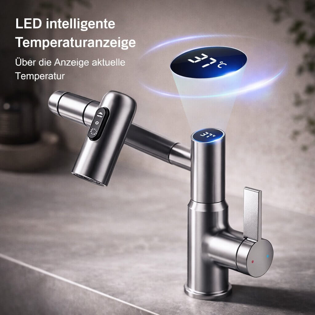 Versatile Kitchen & Bathroom Faucet - Flexible Sink Mixer | elesira