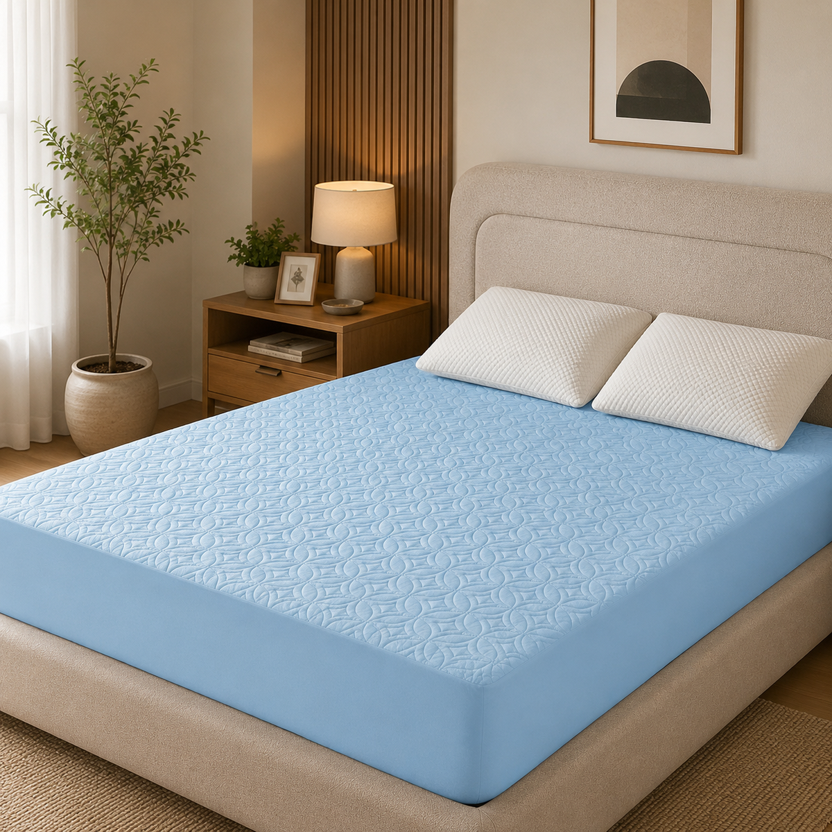 واقي مرتبة مقاوم للماء ComfortGuard بجيوب عميقة وغطاء ناعم مسامي - إليسيرا