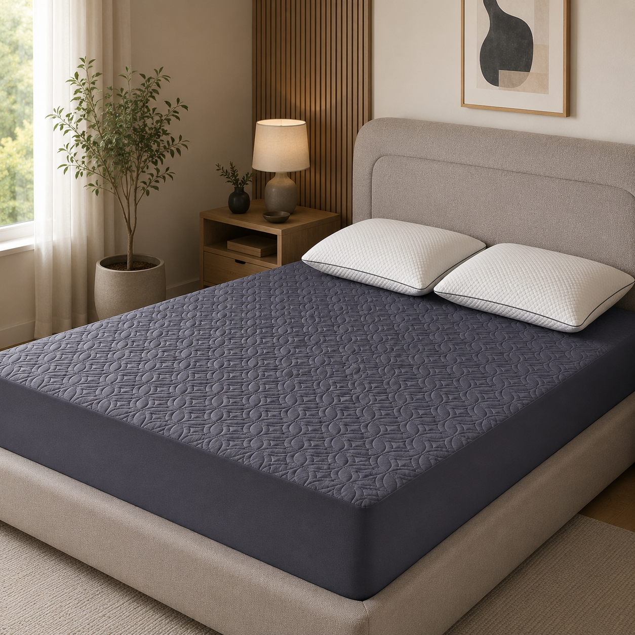 واقي مرتبة مقاوم للماء ComfortGuard بجيوب عميقة وغطاء ناعم مسامي - إليسيرا