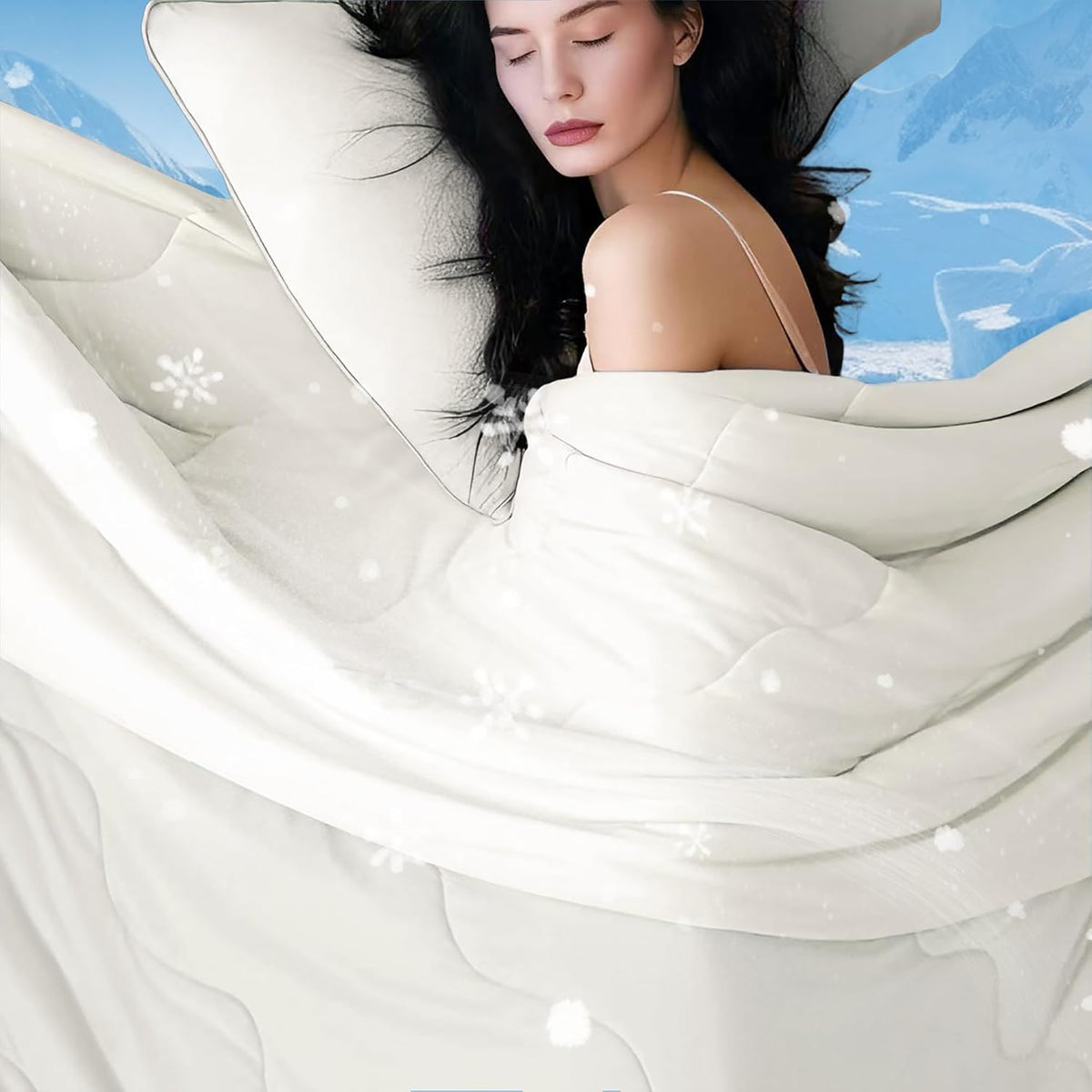 Moisture-Wicking Comforter Set With Lightweight Blanket And Pillowcases - Elesira