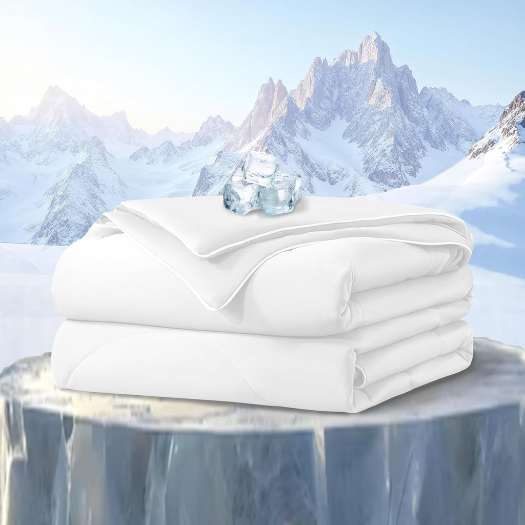Cool Comfort Breathable Cooling Comforter For Hot Sleepers, Lightweight Summer Cover - Elesira