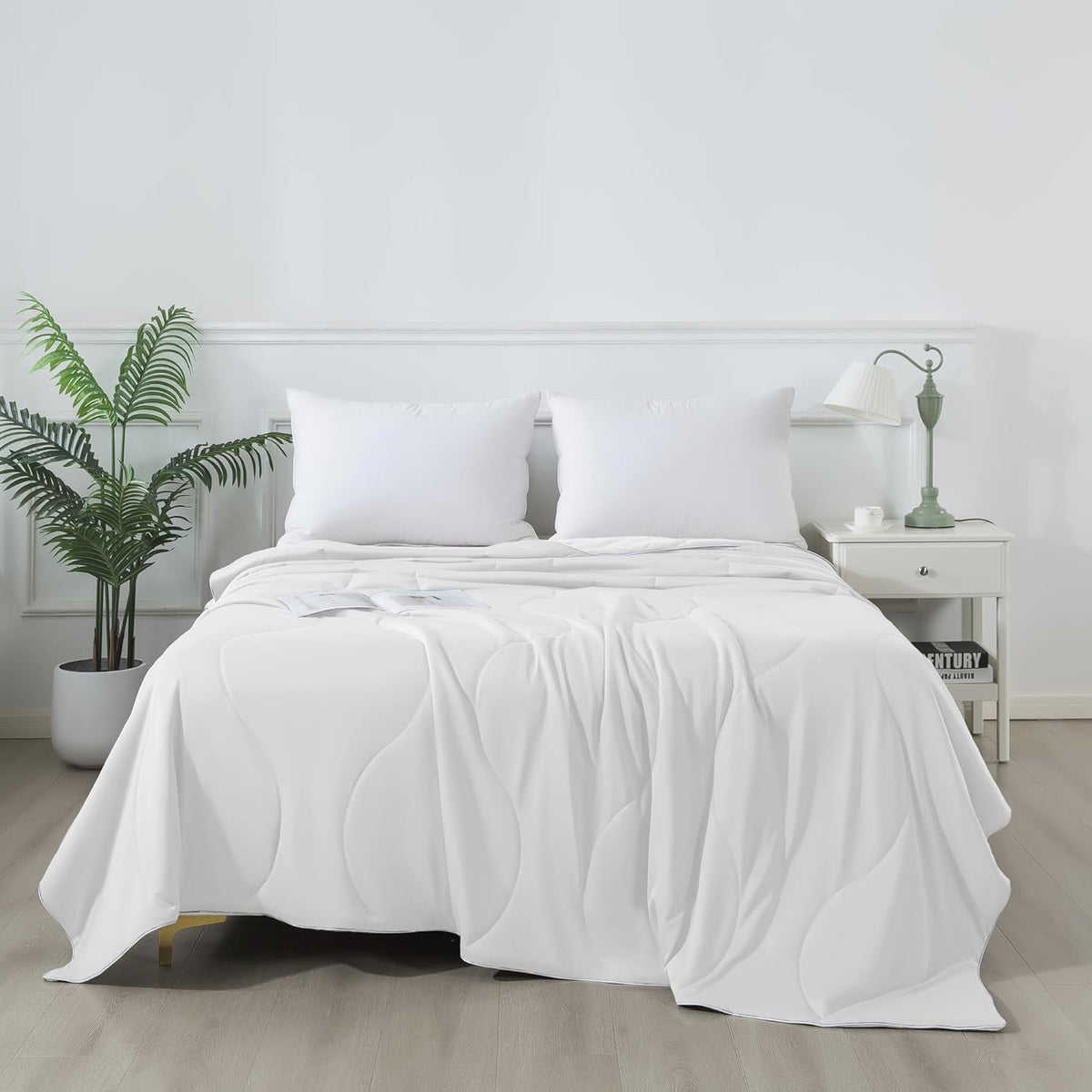 Cool Comfort Breathable Cooling Comforter For Hot Sleepers, Lightweight Summer Cover - Elesira
