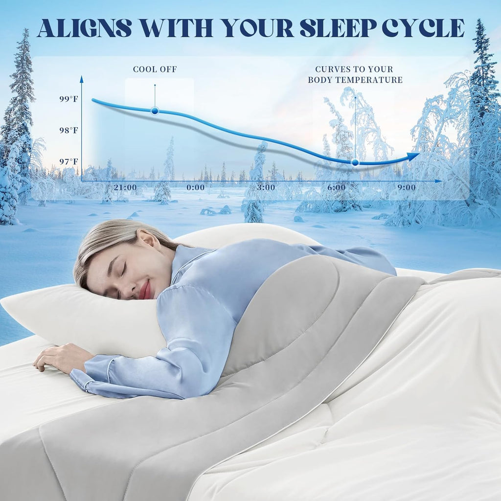 Cooling Comforter Double-Sided Ice Fabric For Hot Sleepers - Elesira
