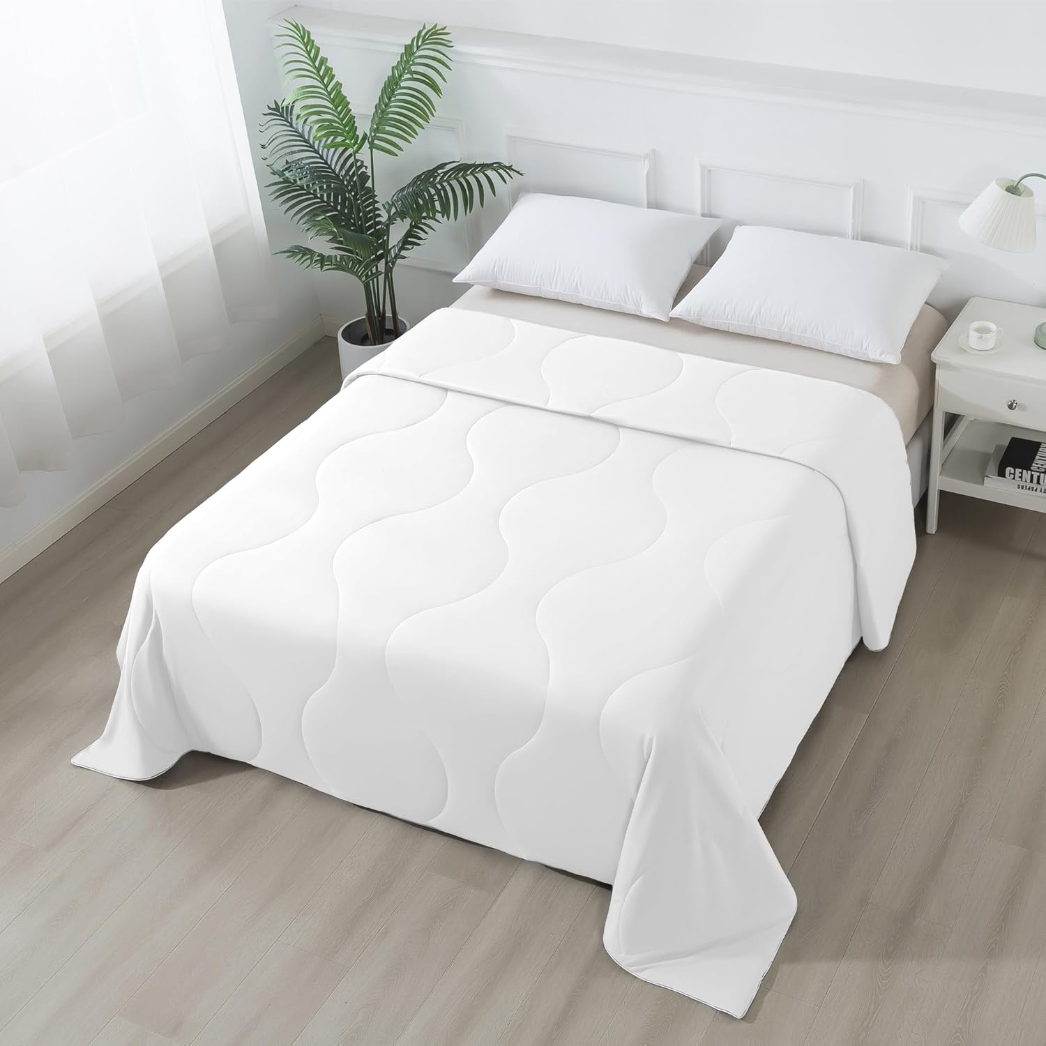 Cool Comfort Breathable Cooling Comforter For Hot Sleepers, Lightweight Summer Cover - Elesira